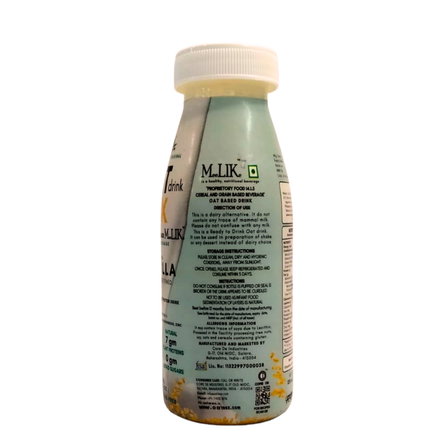 OATMAX Oat Milk Vanilla - Pack of 6 (220 ml each) - Lactose-free, Stevia Sweetened, Preservatives-free, Plant based Vegan Milk Alternative