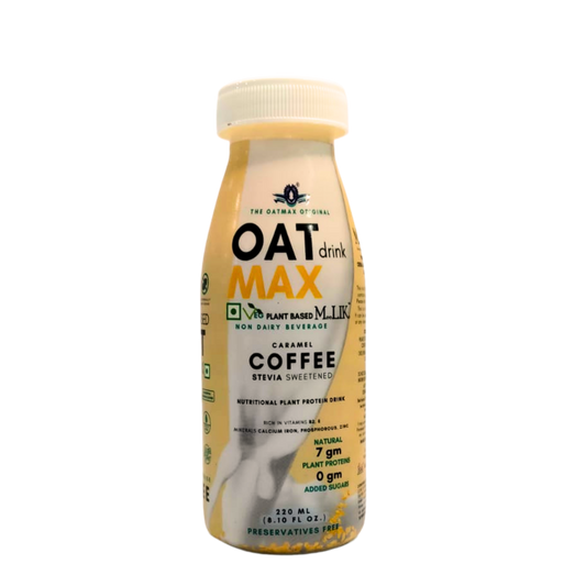 OATMAX Oat Milk Coffee - Pack of 6 (220 ml) - Lactose-free, Stevia Sweetened, Preservatives-free, Plant based Vegan Milk Alternative