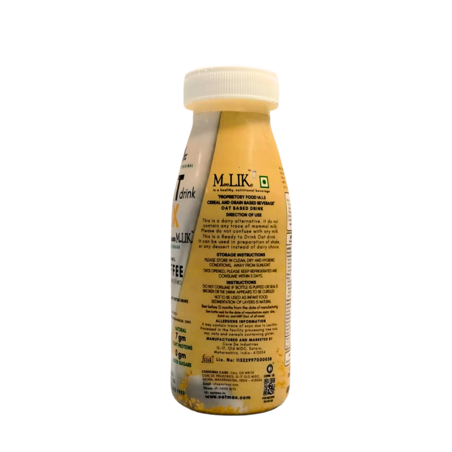 OATMAX Oat Milk Coffee - Pack of 6 (220 ml) - Lactose-free, Stevia Sweetened, Preservatives-free, Plant based Vegan Milk Alternative