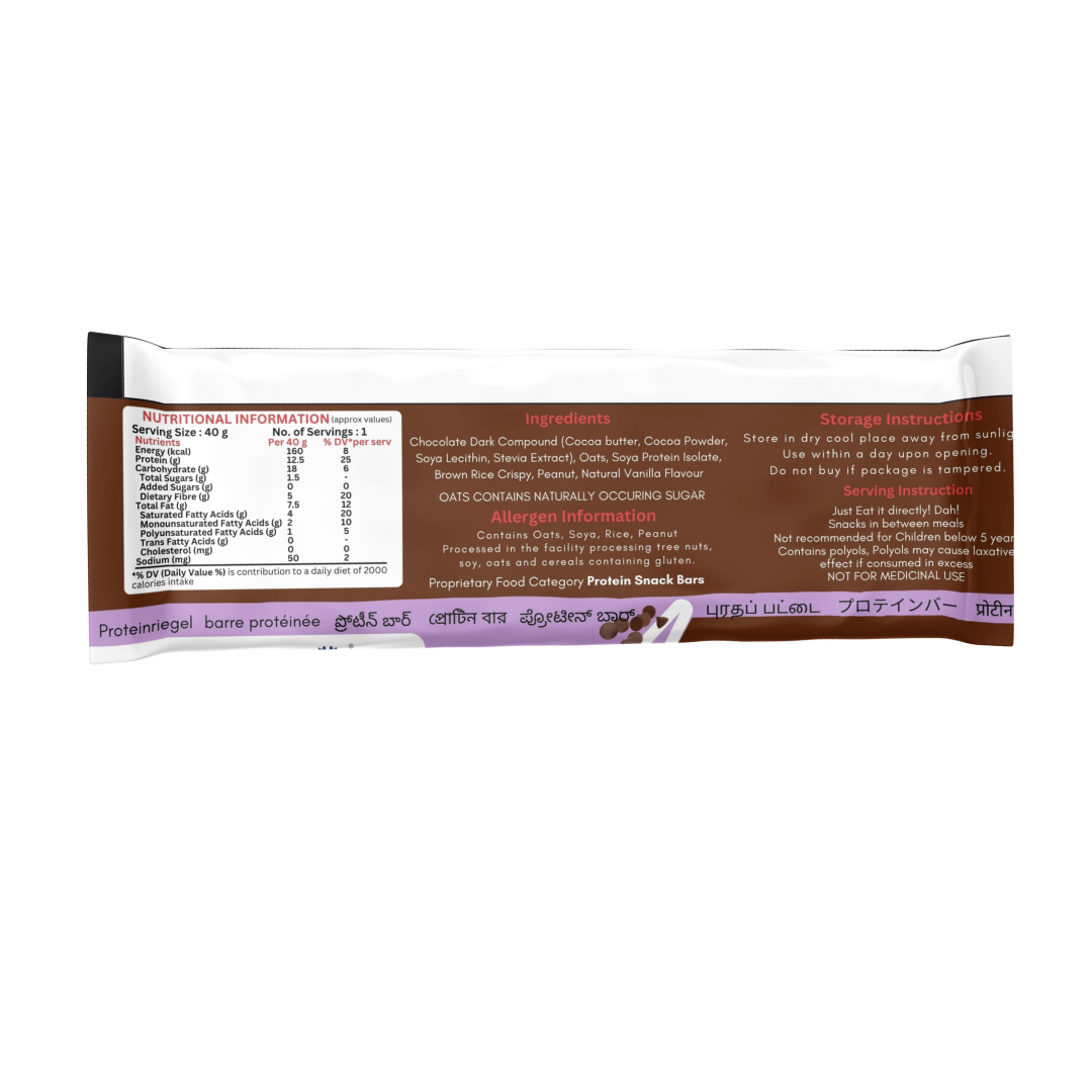 OATMAX DOUBLE CHOCO PROTEIN BAR (40 gm)