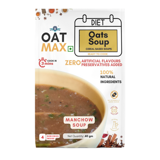 OATMAX OAT SOUP MANCHOW 40 GM PLANT BASED, 100% NATURAL INGREDIENTS, PRESERVATIVES FREE