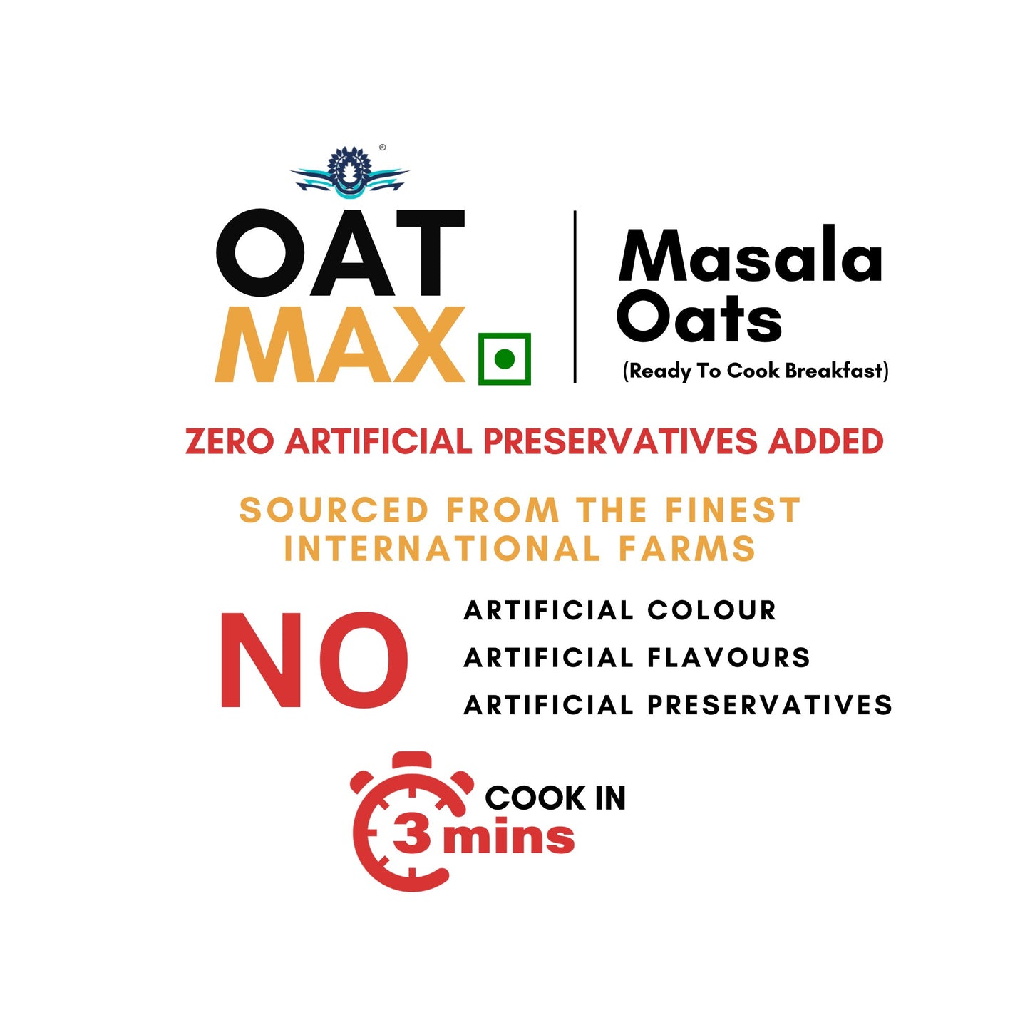 OATMAX Masala Oats Pav Bhaji Pouch [Pack of 6] | Source of Protein | High Fibre | Helps Manage Weight | Everyday Tasty Snack| Healthy Snack